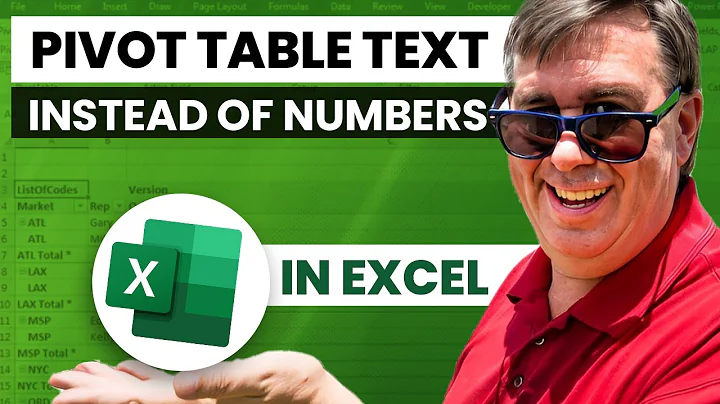 Learn Excel - Text Instead of Numbers in Pivot Tab...