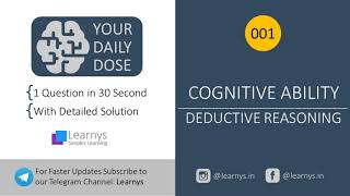 Your Daily Dose. Cognitive Ability. Deductive Reasoning. 001