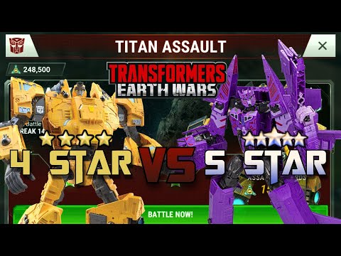 4 star vs 5 star Titan Transformers Earth Wars