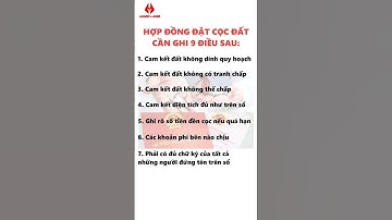 Hợp đồng đặt cọc đất cần ghi 9 điều sau