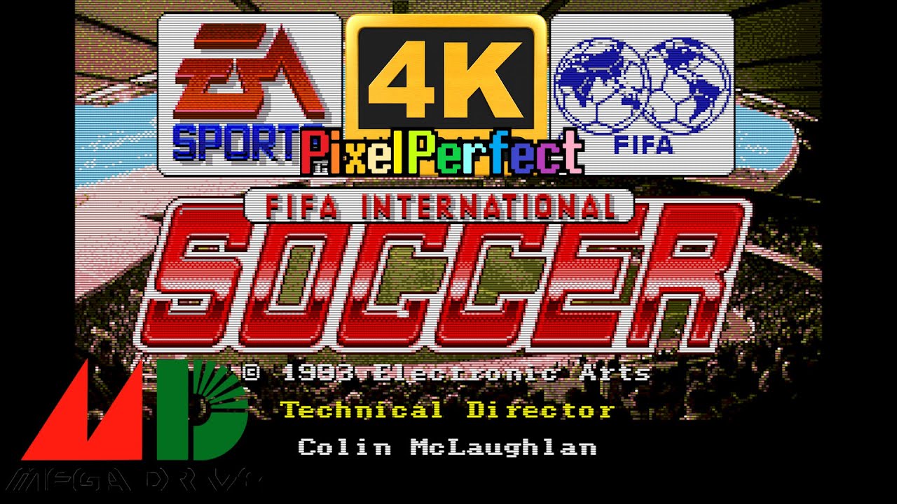 Fifa 94 - Mega Drive PIXEL PERFECT Gameplay (4K 60FPS)