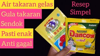 RESEP PUDING SUSU DANCOW !! AKU DAN KAU SUKA DANCOW !! TAKARAN GELAS TAKARAN SENDOK ANTI GAGAL