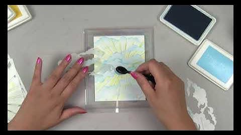 Sun Rays Through Clouds Ink Blending