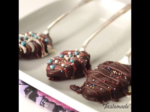 Make Cake Chocolate Dipped Coffee Spoons Tips Cooking Recipe #4