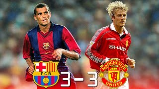 Barcelona 3 - 3 Manchester United (Rivaldo x Beckham) ● UCL 1999 | Extended Highlights & Goals