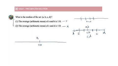GMAT Two Minute Solution - Statistics Mean and Median of Numbers