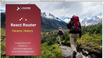 ReactJs - Router - Read Params, History, Location | JMaster.io Java Center