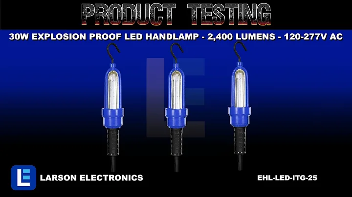 30W Explosion Proof LED Handlamp - 2,400 Lumens - 120-277V AC - Frosted Lens - 360° - 25ft Cord