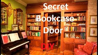 Secret Bookcase Door - secret bookcase door hidden with unique hinges! How to build a secret bookcase door diy stream video 