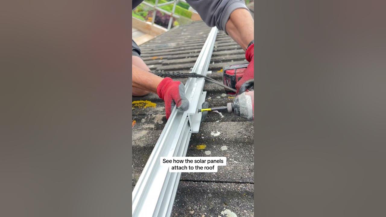 See how solar panels attach to the roof #solarpower #solarpv #solar