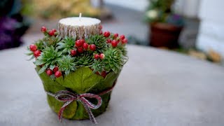 DIY Leaf-Wrapped Pot Candle Holder 🍁🍂🌿  \/\/ Garden Answer