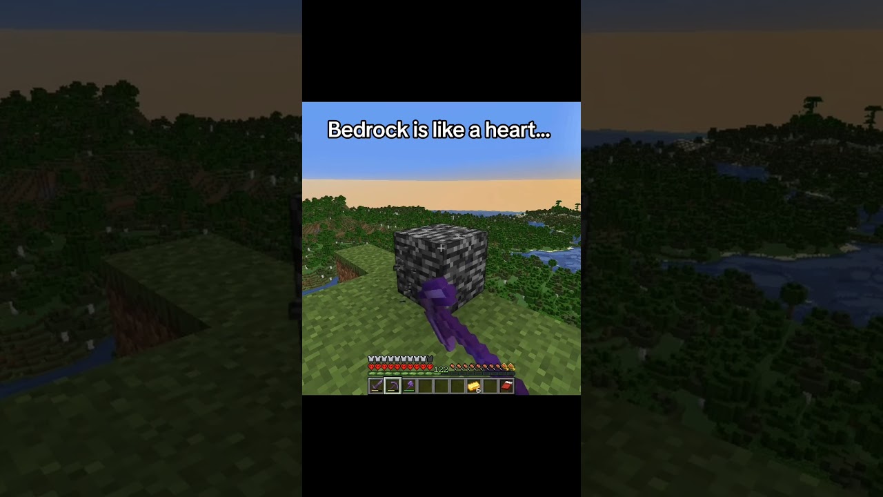 Bedrock is like a heart ❤️ #shorts #explore #minecraft #gaming #viralvideo