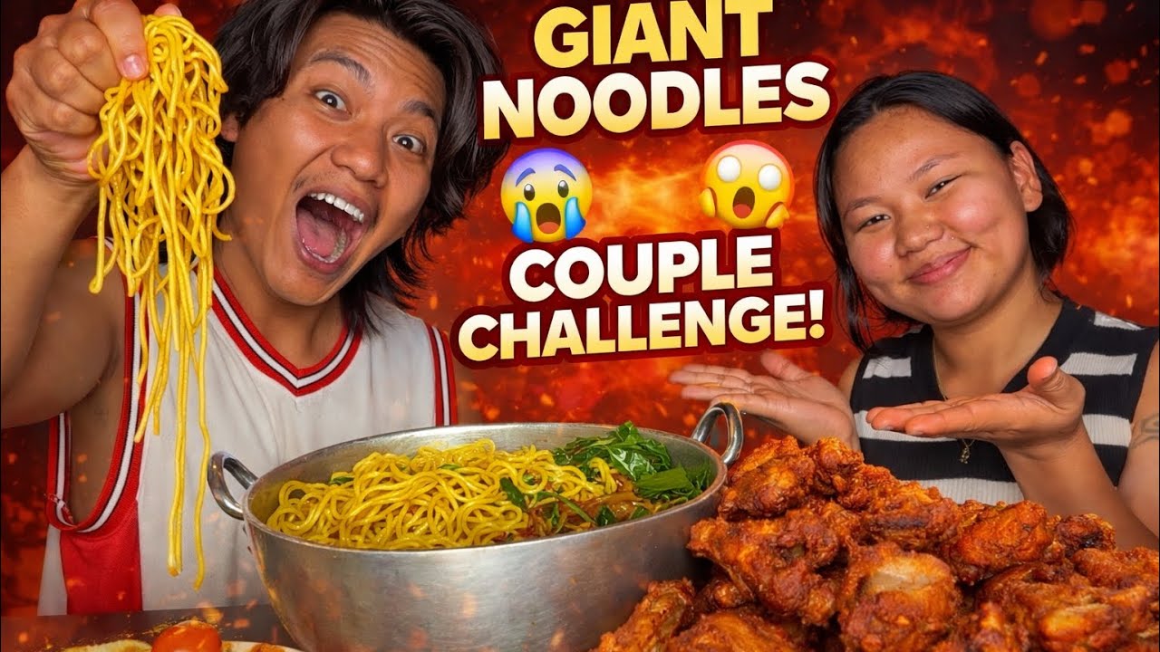 Spicy Thukpa & Chicken Wings Rock Paper Scissors Challenge 🔥 | Husband vs Wife 😱
