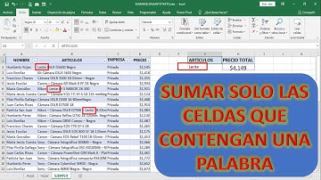 CÓMO SUMAR CELDAS QUE TENGAN UNA PALABRA EN EXCEL, FÁCIL Y RÁPIDO.