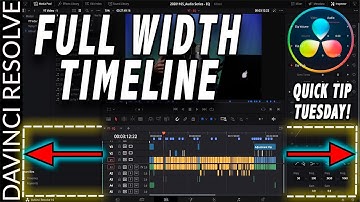Full Width TIMELINE in DaVinci Resolve 17 | Quick Tip Tuesday!