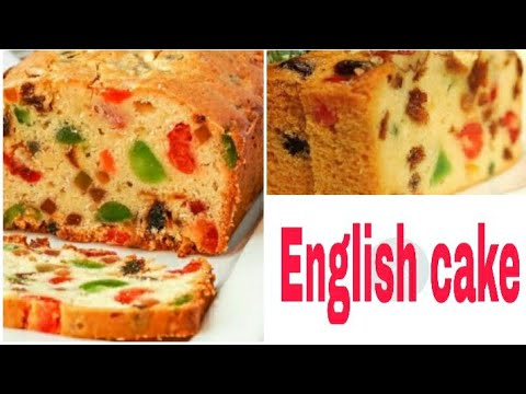 طريقه عمل الانجلش كيك كيكه الفواكه المجففه 