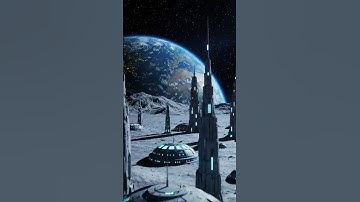 #future #city On #the #moon #lights Up #space #ai #shorts #video