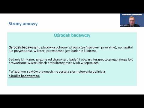 Konferencja online pt. "Rola prawnika w badaniach klinicznych" - Karol Piekarczyk