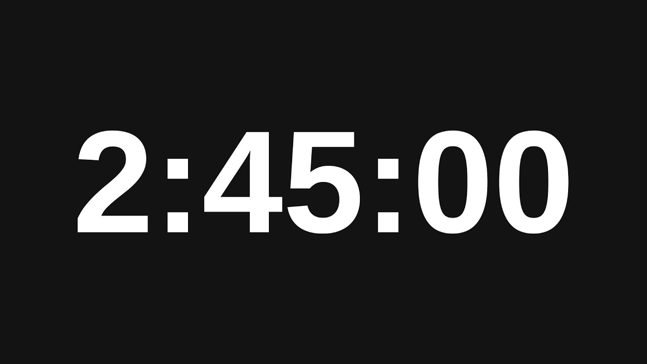 2 Hour 30 Minute Timer - 150 Minute Countdown Timer