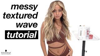 Messy Textured Wave Hairstyle for Long Hair | Schwarzkopf Professional USA