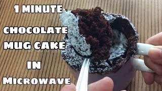 Perfect Chocolate Mug Cake/ 1 Minute Mug Cake(Eggless) Lockdown-Cooking ep.008