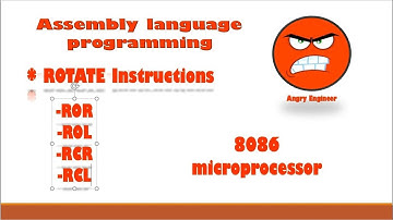 rotate instructions of 8086 microprocessor | ROR ROL RCR RCL instructions