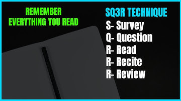 If you forget what you read, DO THIS !!  [SQ3R TECHNIQUE]