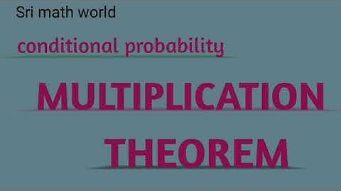 # Probability #conditional probability and multiplication theorem concept for jee/eamcet for Ap/Ts