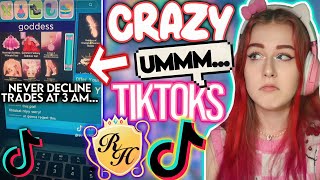 I REACTED TO VERY QUESTIONABLE ROYALE HIGH TIKTOKS... ROBLOX Royale High Viral TikToks