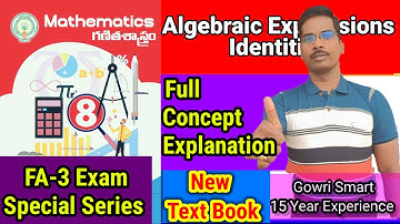 8th Class Maths(2024-25) New Syllabus|| Chapter-9||Algebraic Expressions and Identities full Concept