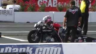 Pro Stock Bikes Qualifying - NHRA 2015 - Englishtown NJ MOV131