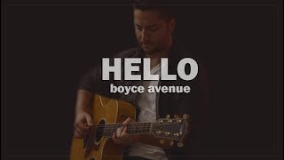 Video thumbnail of "Hello - Lionel Richie (Boyce Avenue acoustic cover) Lyrics"