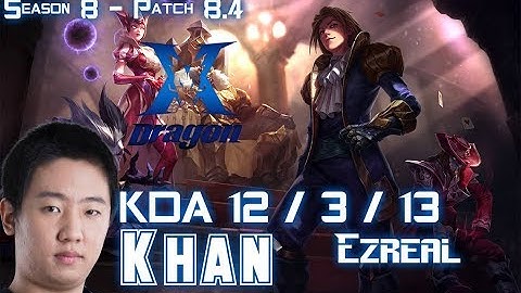 KZ Khan EZREAL vs VARUS ADC - Patch 8.4 KR Ranked