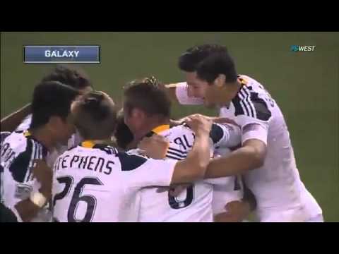 David Beckham free kick GOAL VS Kansas City (LA 4-1 SKC)