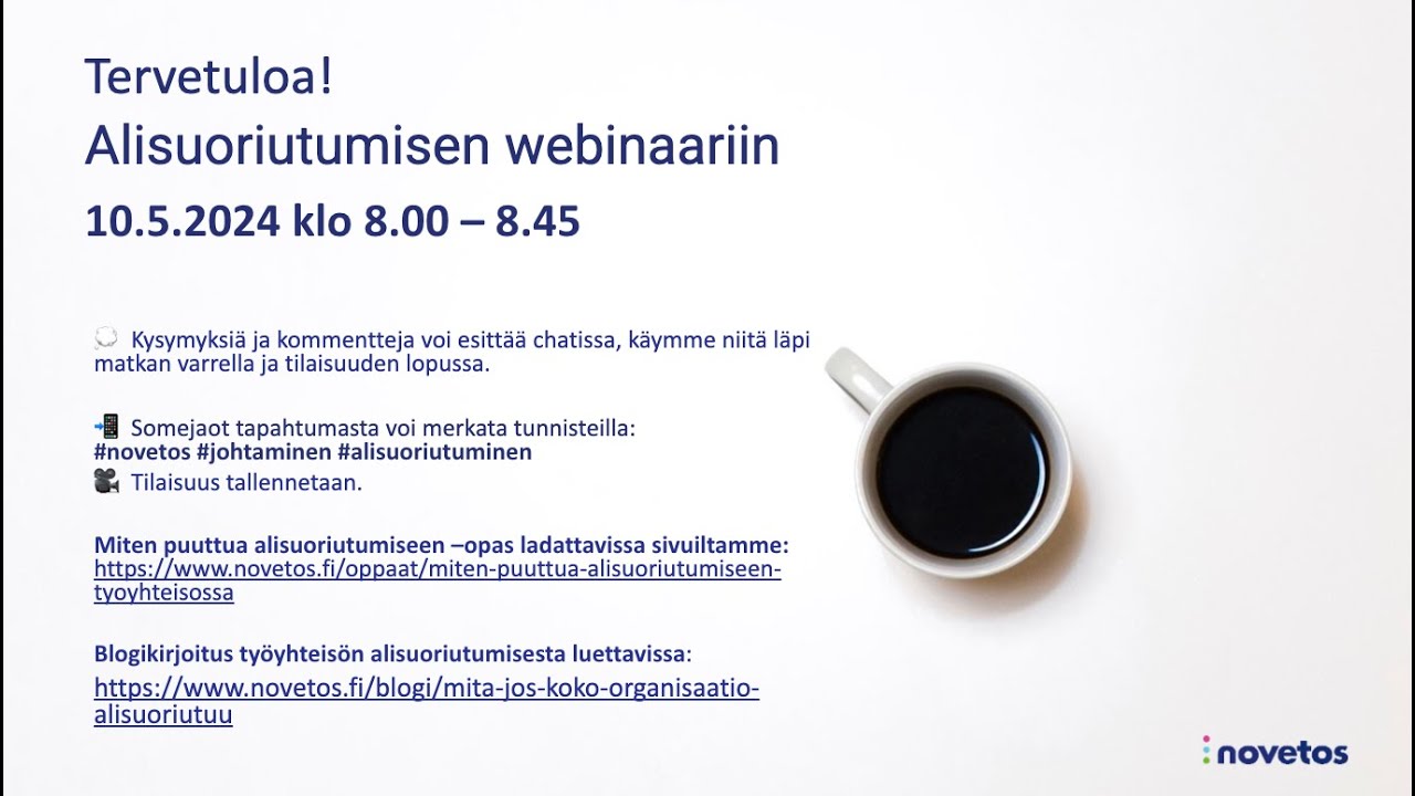 Alisuoriutuminen -webinaari 10.5.2024