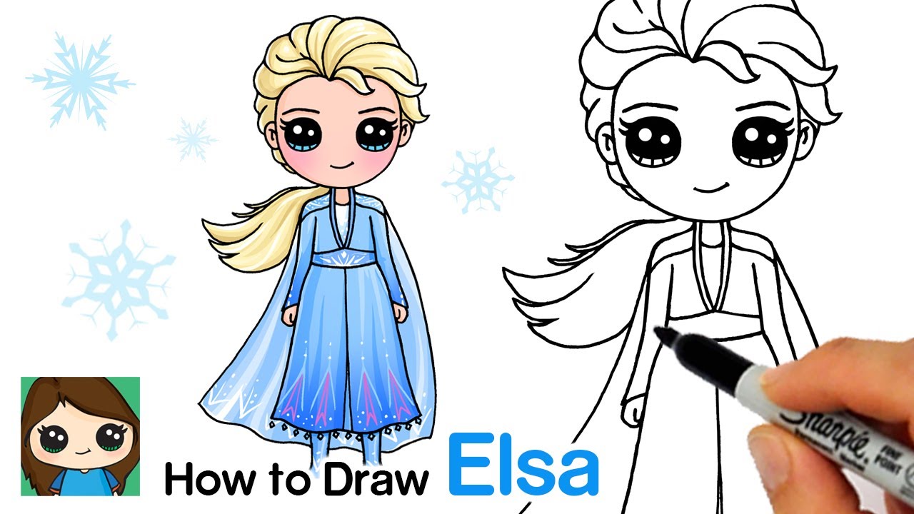 How To Draw Elsa Disney Frozen 2 Youtube