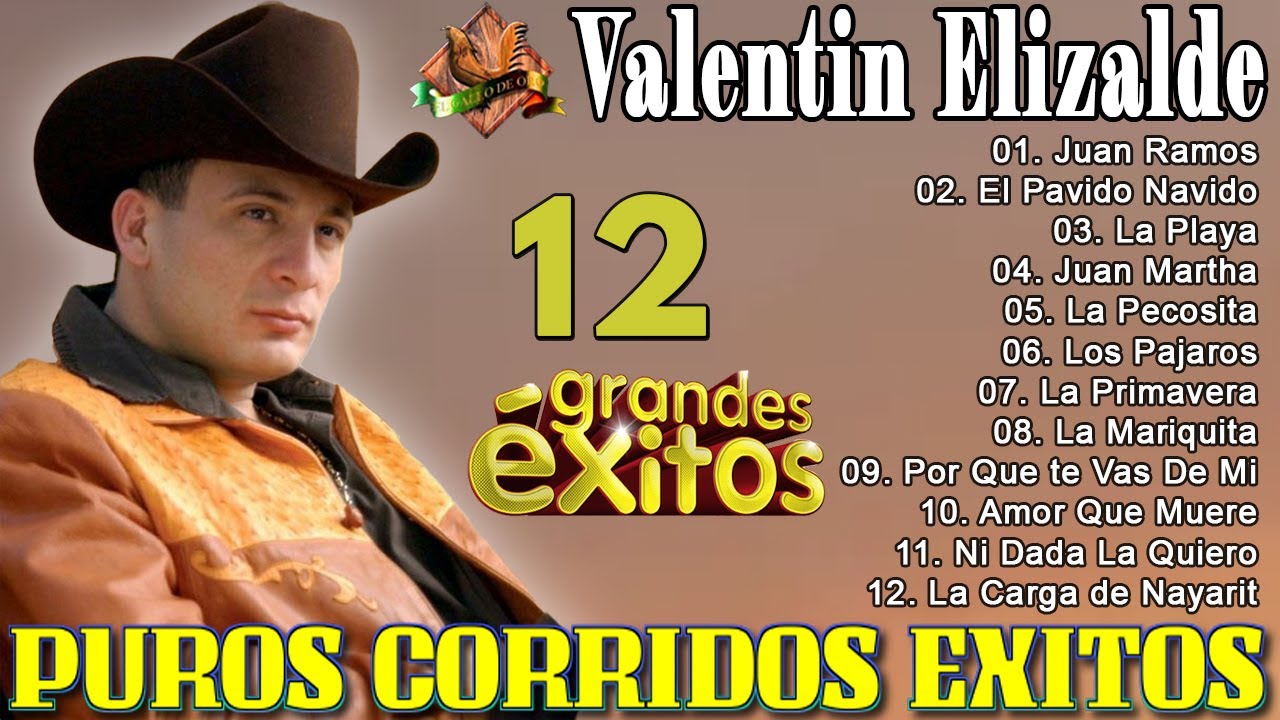 Valentin Elizalde Puros Corridos Las 12 Mejores Exitos De Valentin