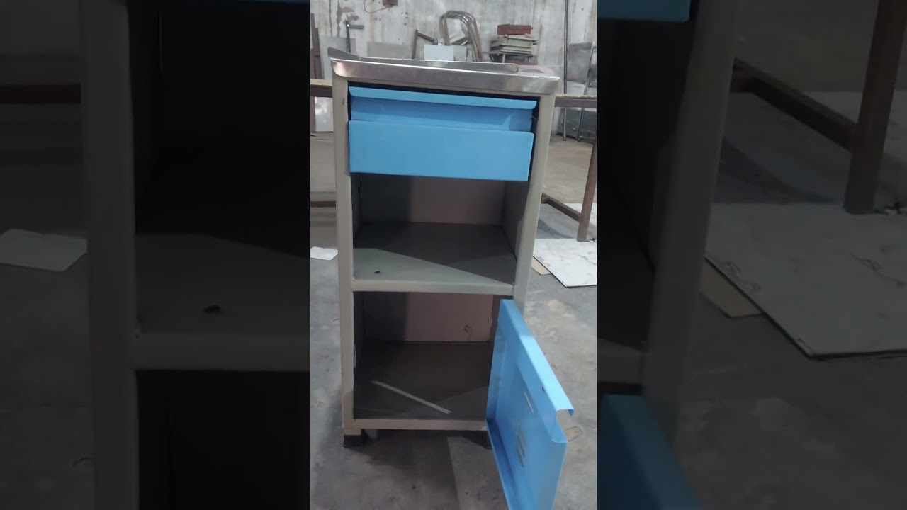 Hospital Bed Side Locker. Patient Table. 