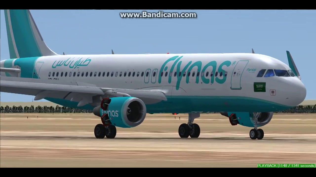 Flynas A320 Riyadh King Khalid International Airport OERK Landing FS9