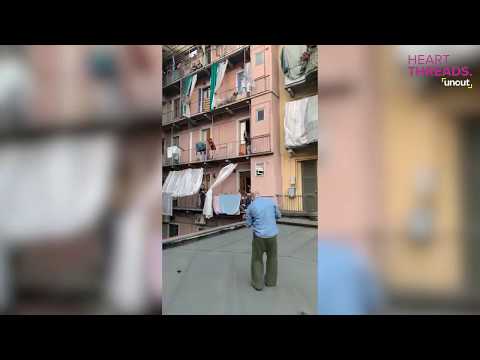 Italian musician performs for neighbors on lockdown