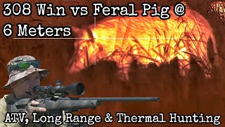 Hammer Down Invasive Pig / Hog Pest Control || 308win Thermal & 6.5PRC Longrange Killshots 2022