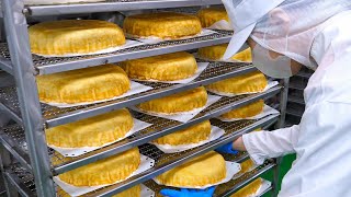 เครปเค้กมิลล์ที่น่าทึ่ง (พุดดิ้งคาราเมล ท๊อฟฟี่) ผลิตจำนวนมาก / โรงงานอาหารในไต้หวัน