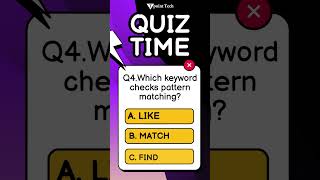 MySQL MCQs | MySQL Practice Question & Answers | Tpoint Tech | #mysql #quiz #mcqs