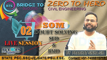 GATE 2021 | SFD and BMD | DOUBT SOLVING | SESSION 02 | BY PRABHAT SINHA SIR | (som)