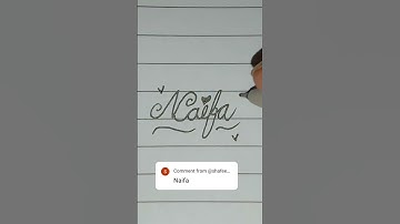 naifa name comment your name #trendingshorts #calligraphy #handwriting #viralvideo