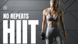  No Repeats HIIT // Dumbbell Workout