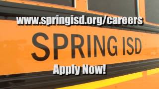 Spring ISD is hiring bus drivers! Join the team!