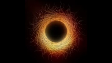 Real-time rope simulation x M87 black hole (artistic representation)