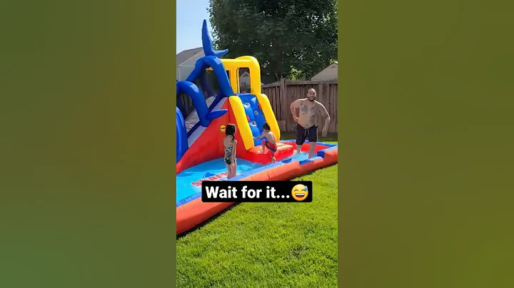 Testing the Happy Hop Shark Cave Water Slide From Costco (Adventure Airflow)