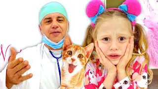 Nastya yavru kedileri nasıl besleyeceğini öğrenir, Çocuk hikayesi